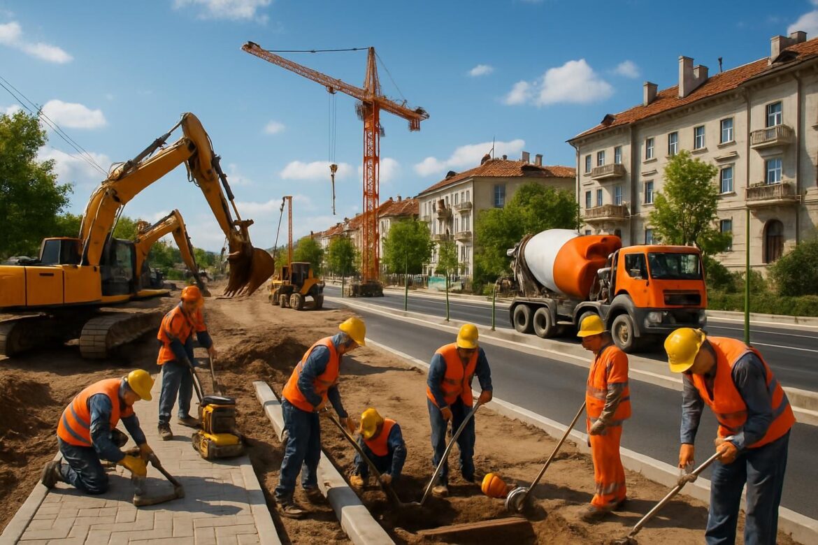 В Севастополе продолжается масштабная реконструкция улицы Георгиевская балка