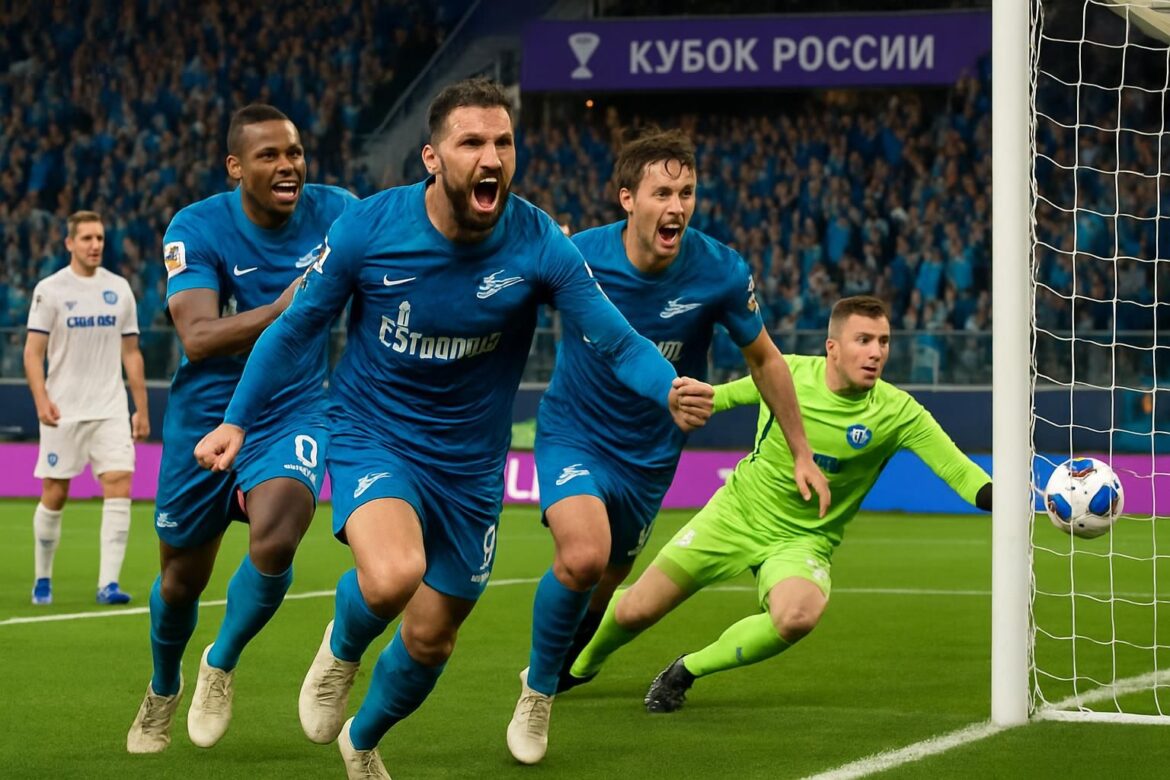 «Зенит» разгромил «Оренбург» без единого пропущенного гола в матче Кубка России