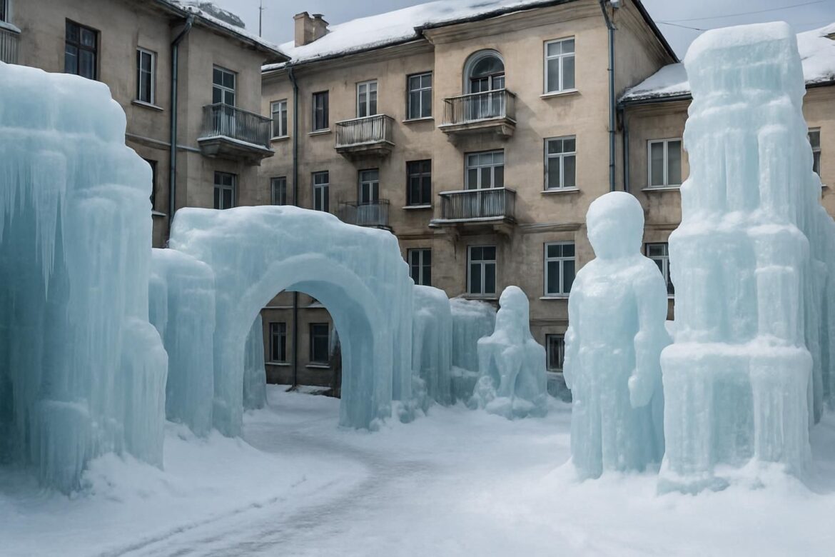 Севастопольские ледовые постройки соседей парализовали доступ к частным дворам